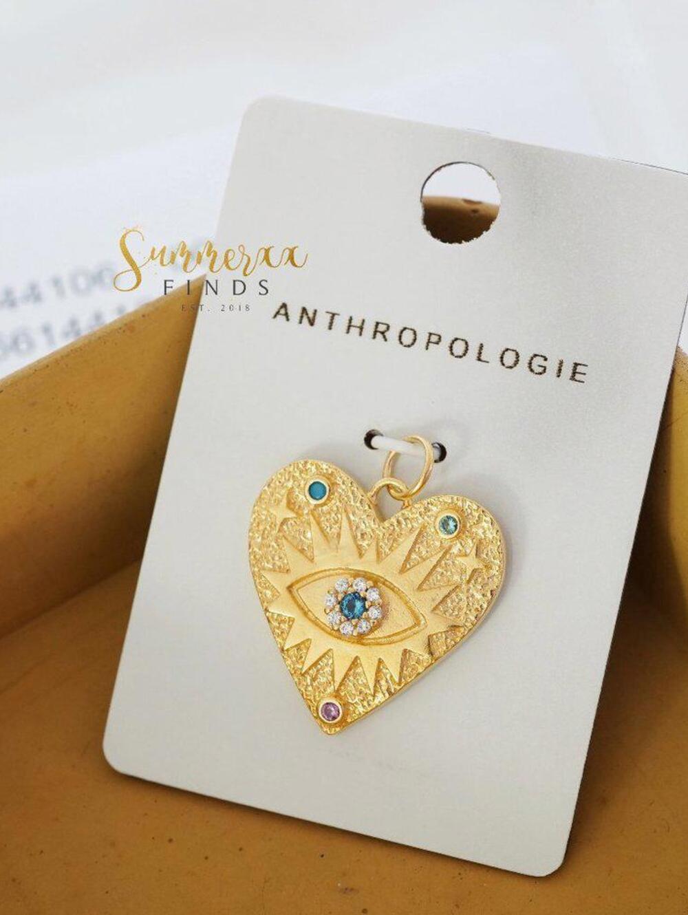 Anthropologie Spirit Eye Heart Charm